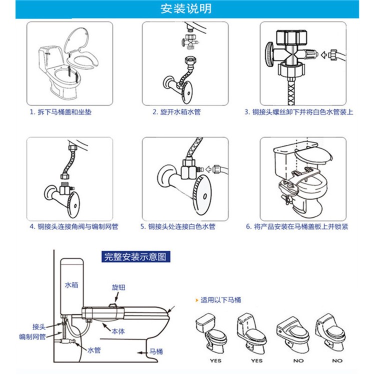 Dual Nozzle Cold/Hot Water Self Cleaning Bidet Toilet Women Washer Sprayer - Europe 3/8 Standard Connector-12