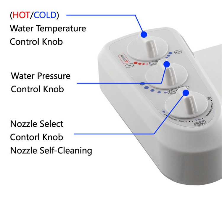 Boquilla Dual Fría/agua Caliente Auto Limpieza Bidet Bidet Lavadora Para Mujeres Rociador de Lavadora Para Mujeres - Conector Estándar de Europa 3/8-6