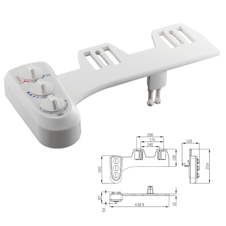 Boquilla Dual Fría/agua Caliente Auto Limpieza Bidet Bidet Lavadora Para Mujeres Rociador de Lavadora Para Mujeres - Conector Estándar de Europa 3/8-7