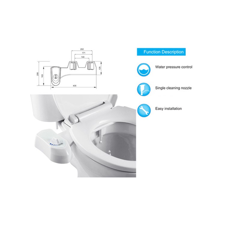 Bidet Toilet Seat Single Cleaning Nozzle Cold Water Feminine Women Washer Sprayer - Europe 3/8 Standard Connector-6