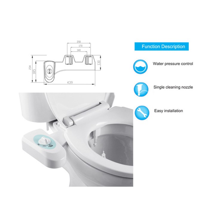 Bidet Toilet Seat Attachment Single Nozzle Cold Water Women Sprayer Washer - Asia/Australia G1/2 Standard Connector-5