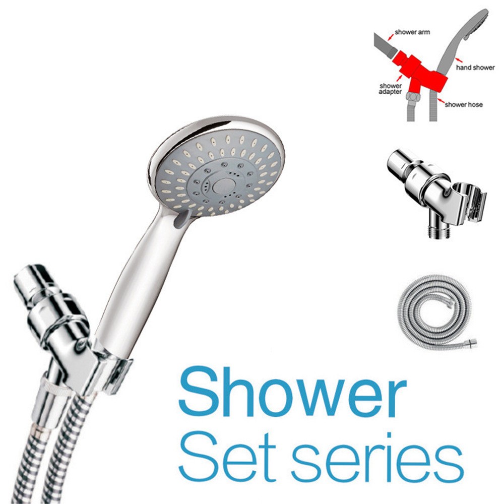 Bathroom 5 Way Multi-Function Water Saving Hand Held Shower Hose Shower Arm Set-3