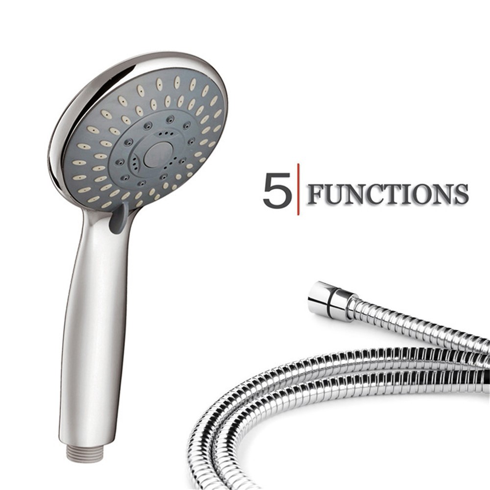 Bathroom 5 Way Multi-Function Water Saving Hand Held Shower Hose Shower Arm Set-6