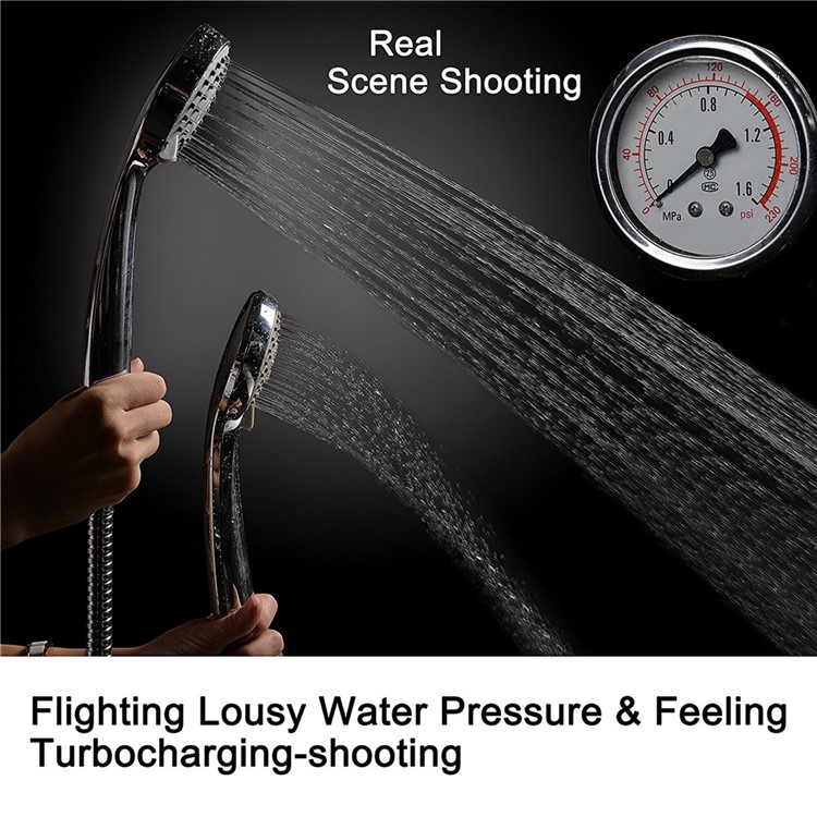 3 Way Water Saving Multi-Function Bathroom Hand Held Shower Hose Shower Arm Set-6