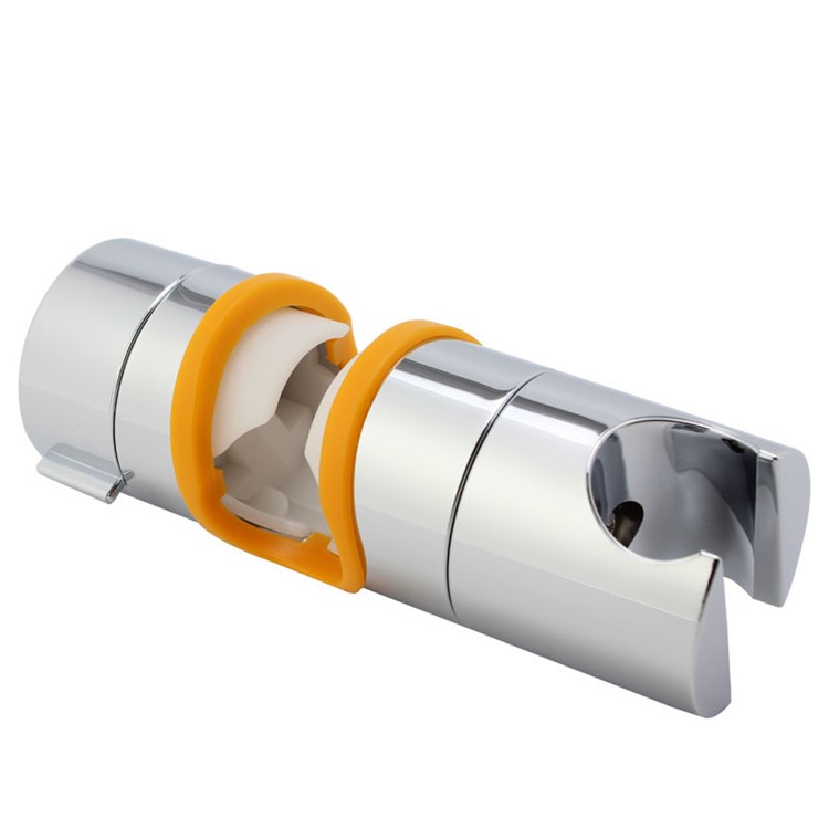 Universal Adjustable Chrome Shower Rail Head Slider Holder Bracket for 18-25mm Hose - Orange-1