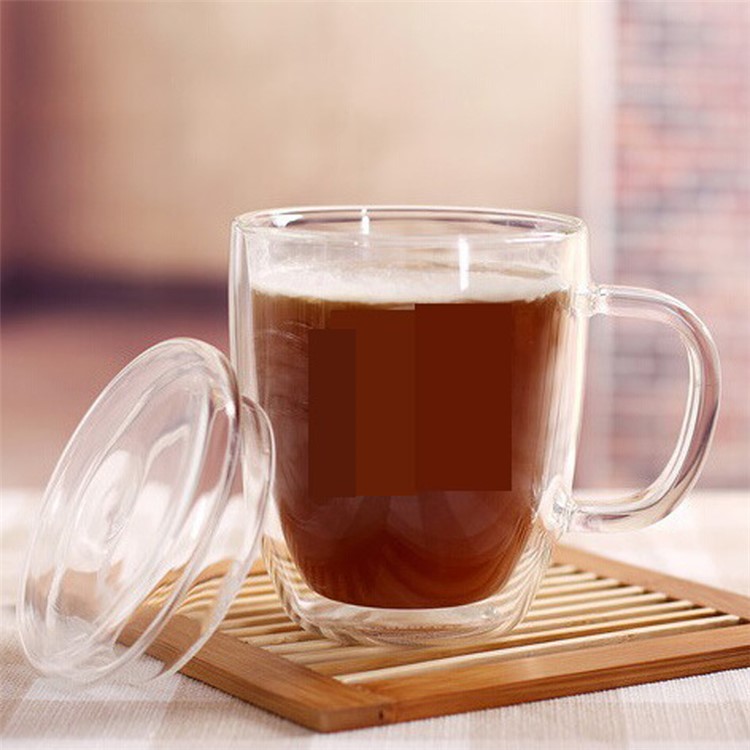 475ML Double Wall Tea Glass Mug with Glass Lid-6