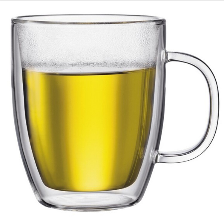 475ML Double Wall Tea Glass Mug with Bamboo Lid-2