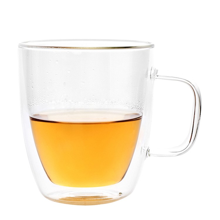 475ML Double Wall Tea Glass Mug with Bamboo Lid-5