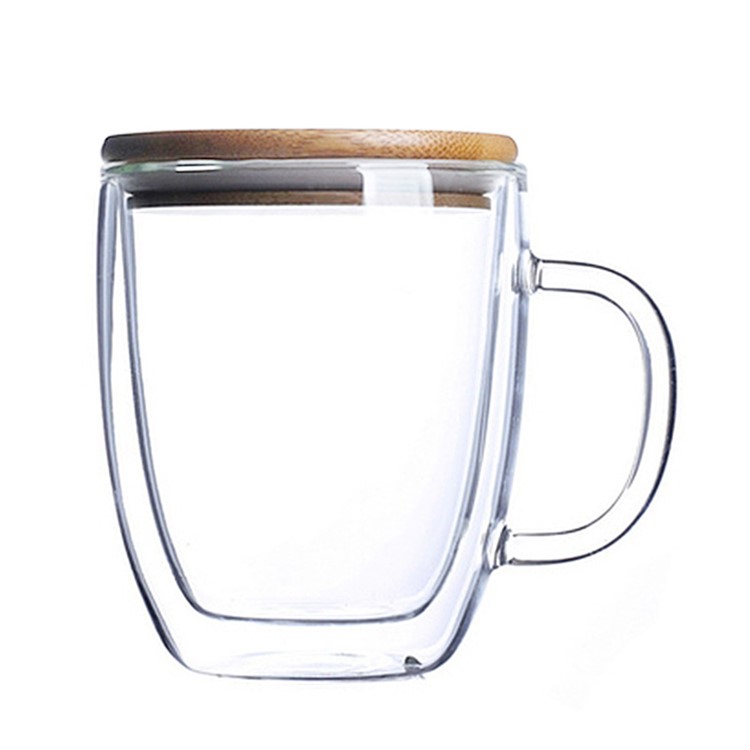 475ML Double Wall Tea Glass Mug with Bamboo Lid-6