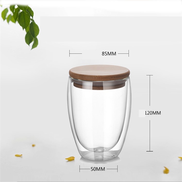 350ML Double Wall Coffee Tea Cup with Bamboo Lid-7