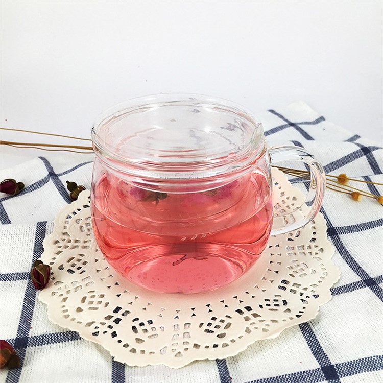 300ML Tea Glass Mug with Lid and Infuser Basket-5