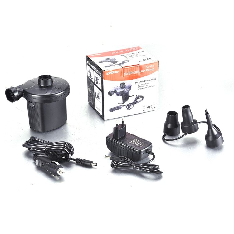Electric Air Pump 110V AC/12V DC Quick-Fill Pump for Inflatables Air Mattress Raft Bed Boat Pool Toy - EU Plug-10