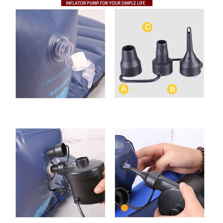 Electric Air Pump 110V AC/12V DC Quick-Fill Pump for Inflatables Air Mattress Raft Bed Boat Pool Toy - EU Plug-6