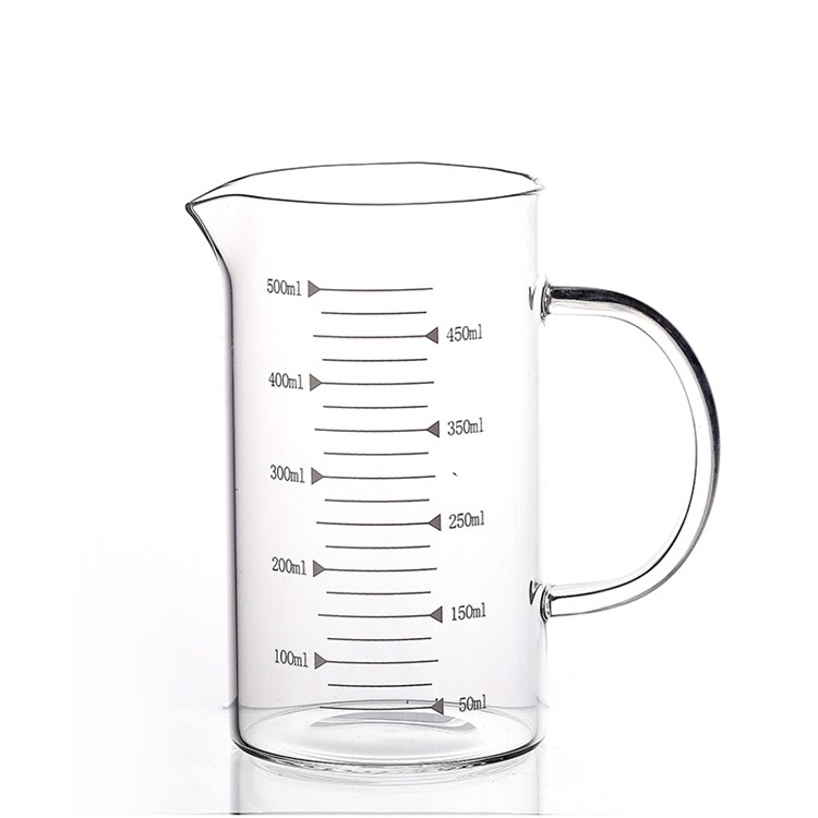 500ml High Borosilicate Glass Measuring Cup with Scale Liquid Powder Milk Cup-1