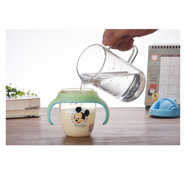 240ml High Borosilicate Glass Measuring Scale Liquid Powder Milk Cup with Lid-9