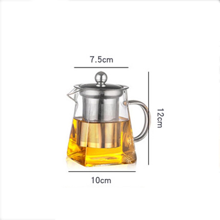 260ML High Borosilicate Glass Tea Pot with Removable 304 Stainless Steel Infuser-7