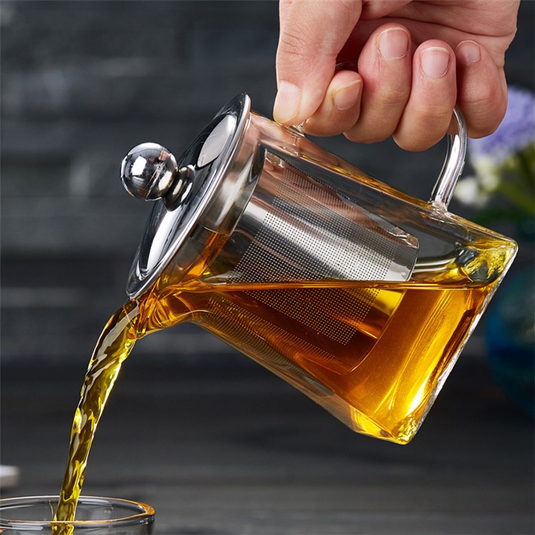 450ML High Borosilicate Glass Tea Pot with Removable 304 Stainless Steel Infuser-4