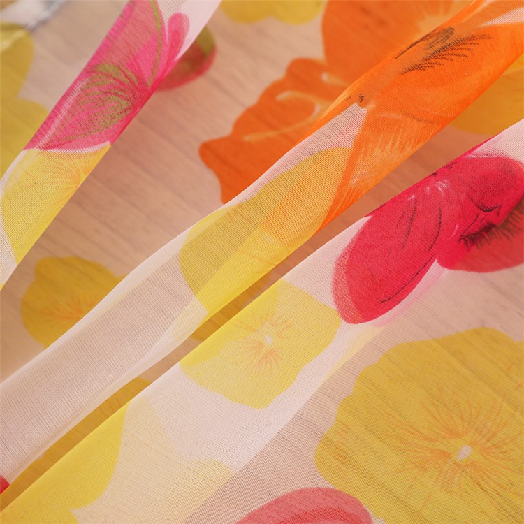 Butterfly Printed Window Curtain Sheer Voile Curtain, Size: 100 x 270cm - Hot Pink-2