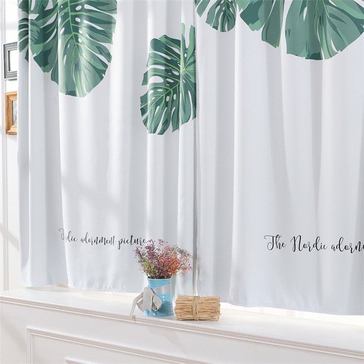 Banana Leaf Pattern Window Curtain Hook Drape Curtain, Size: 1 x 1.3m-4