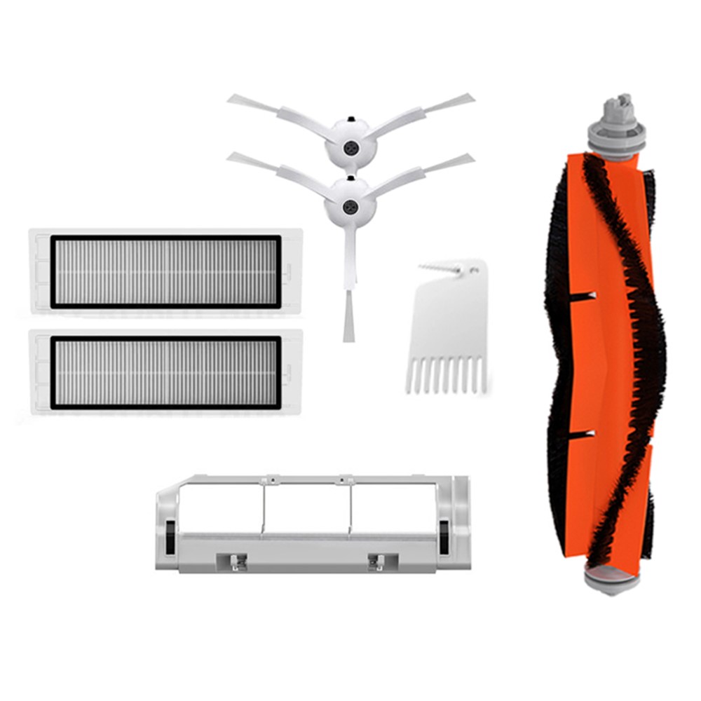 M008 2xM004 Side Brushes+2xM001 Filters+M007 Main Brush Cover+M002 Main Brush with Cleaning Comb Accessories Kit for Xiaomi Mijia Xiaowa Roborock Vacuum Cleaner-1