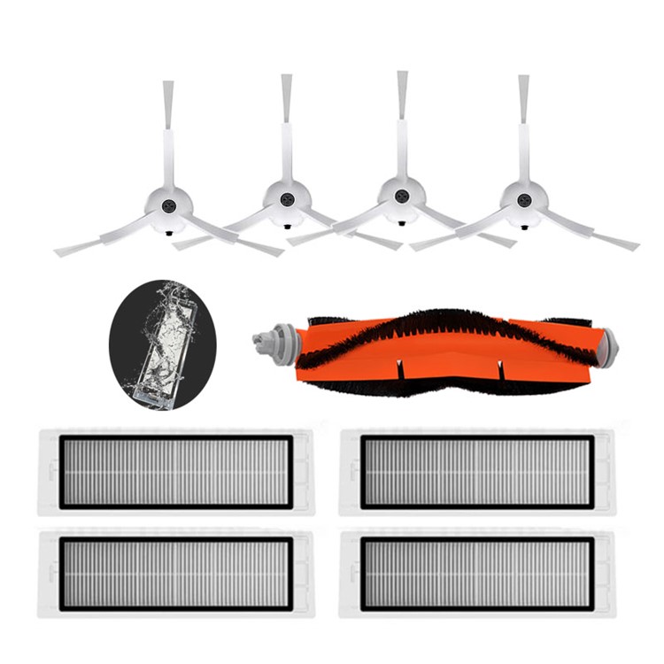 XM038 4xM004 Side Brushes+M023 Main Brush+4xM001 Filters Accessories Kit for Xiaomi Mijia Xiaowa Roborock Vacuum Cleaner-1