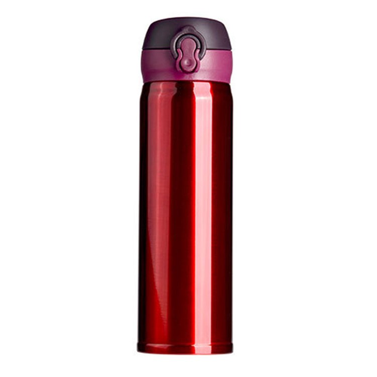 500ml Leak-proof Stainless Steel Vacuum Insulated Water Bottle - Red
