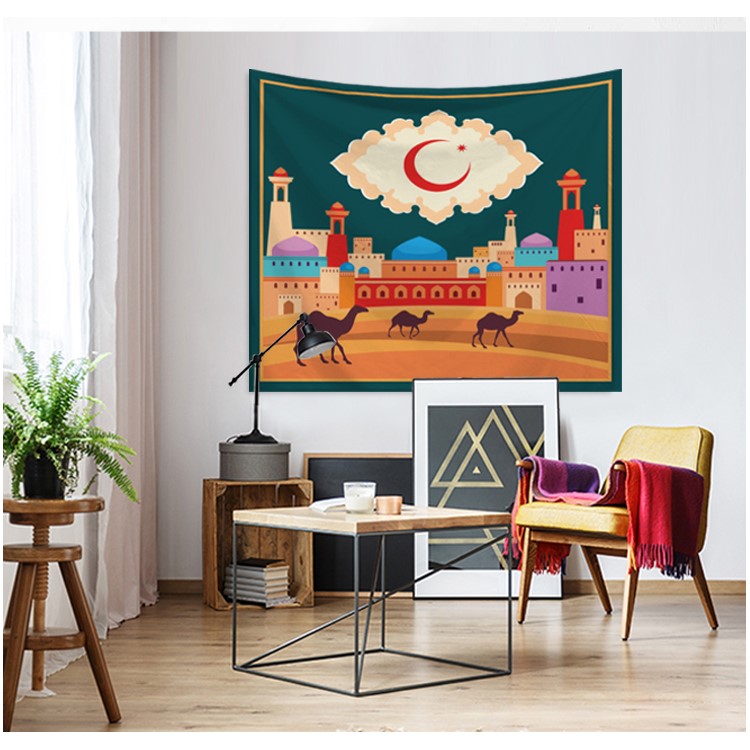 Islamic Ramadan Festival Tapestry Wall Hanging Home Decor, Size: 1.5x2m - Style 1-3