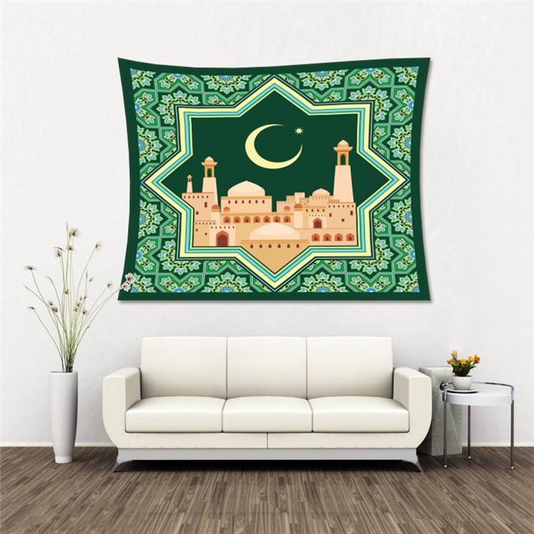Islamische Ramadan Festival Gobelin Wandbehang Wohnkultur, Größe: 1.5x2m - Stil 9-1