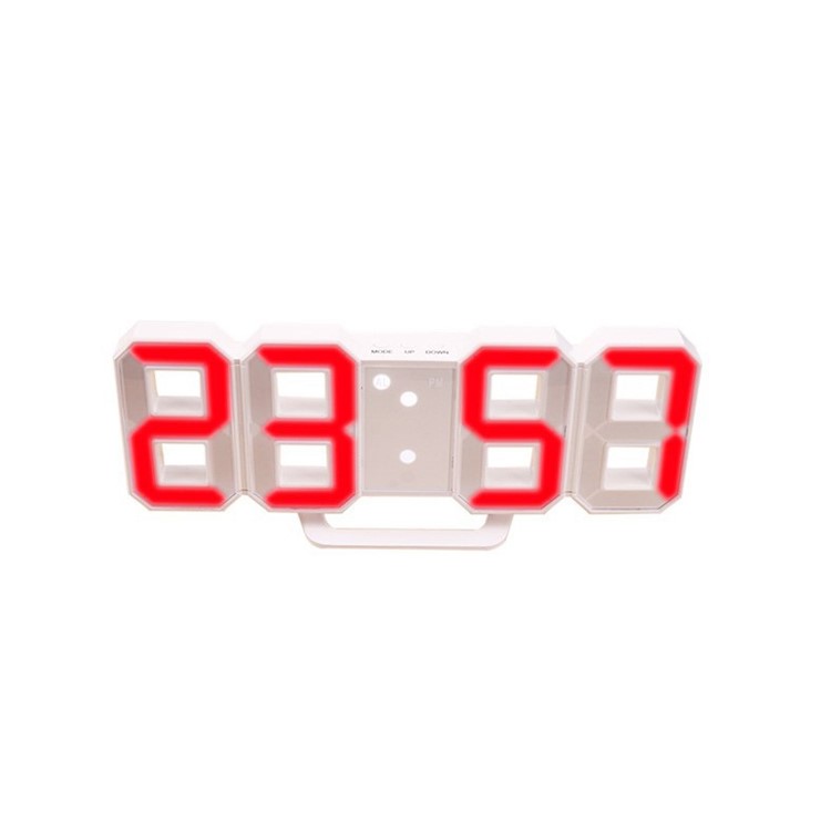 Electric LED Light Easy-to-read Clock with Adjustable Brightness - Red-1