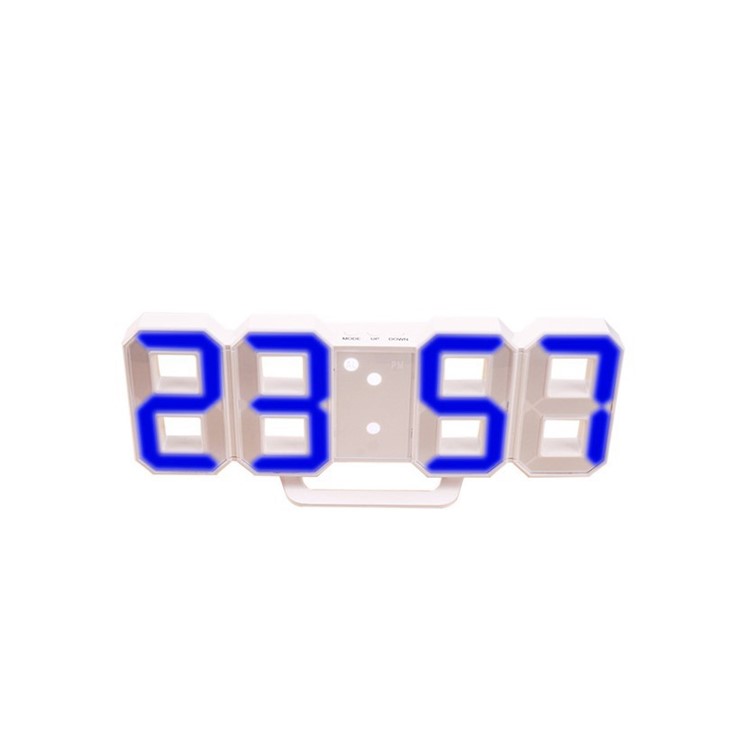 Electric LED Light Easy-to-read Clock with Adjustable Brightness - Blue-1