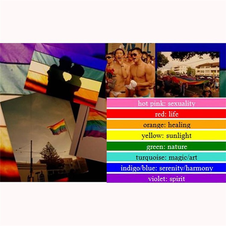 Drapeau De L'arc-en-ciel Gaie De Fierté De Paix De Drapeau De Polyester De Polyester De LGBT D'argile-8