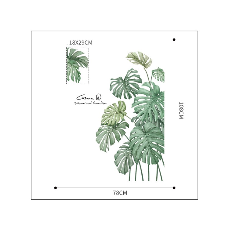 Creative Plant Wall Sticker House Art Decor Self-adhesive Wall Paper Decoration-8