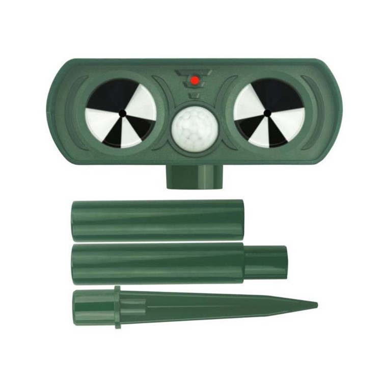Solar Power Dual Ultra Sonic Garden Pest Repeller Cat Dog Fox Animal Deterrent-14