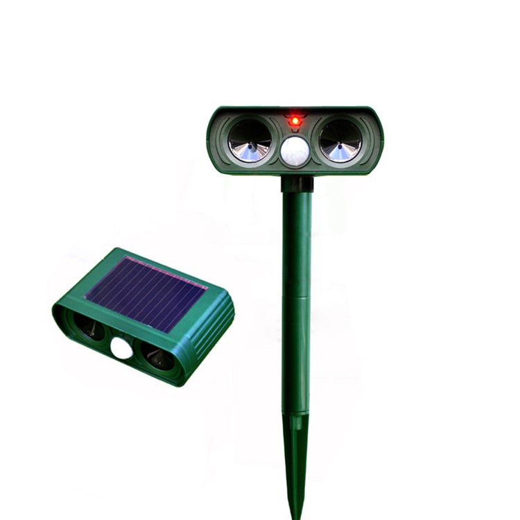 Solar Power Dual Ultra Sonic Garden Pest Repeller Cat Dog Fox Animal Deterrent-8