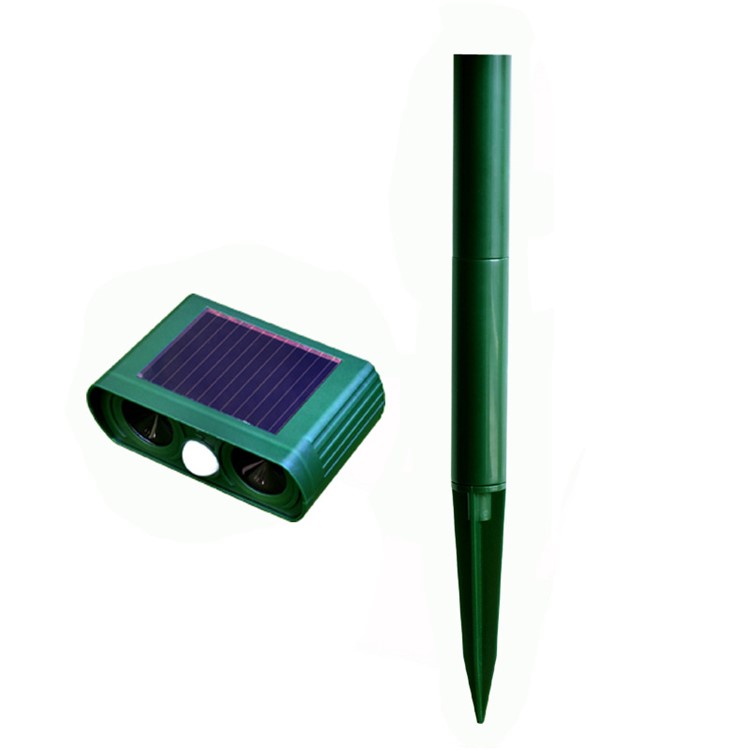 Solar Power Dual Ultra Sonic Garden Pest Repeller Cat Dog Fox Animal Deterrent-9