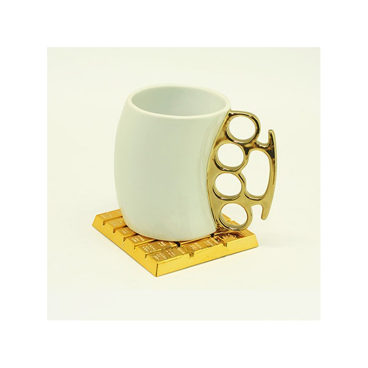 Creative PVC Gold Brick Mat Beverage Coffee Cup Table Pad-3