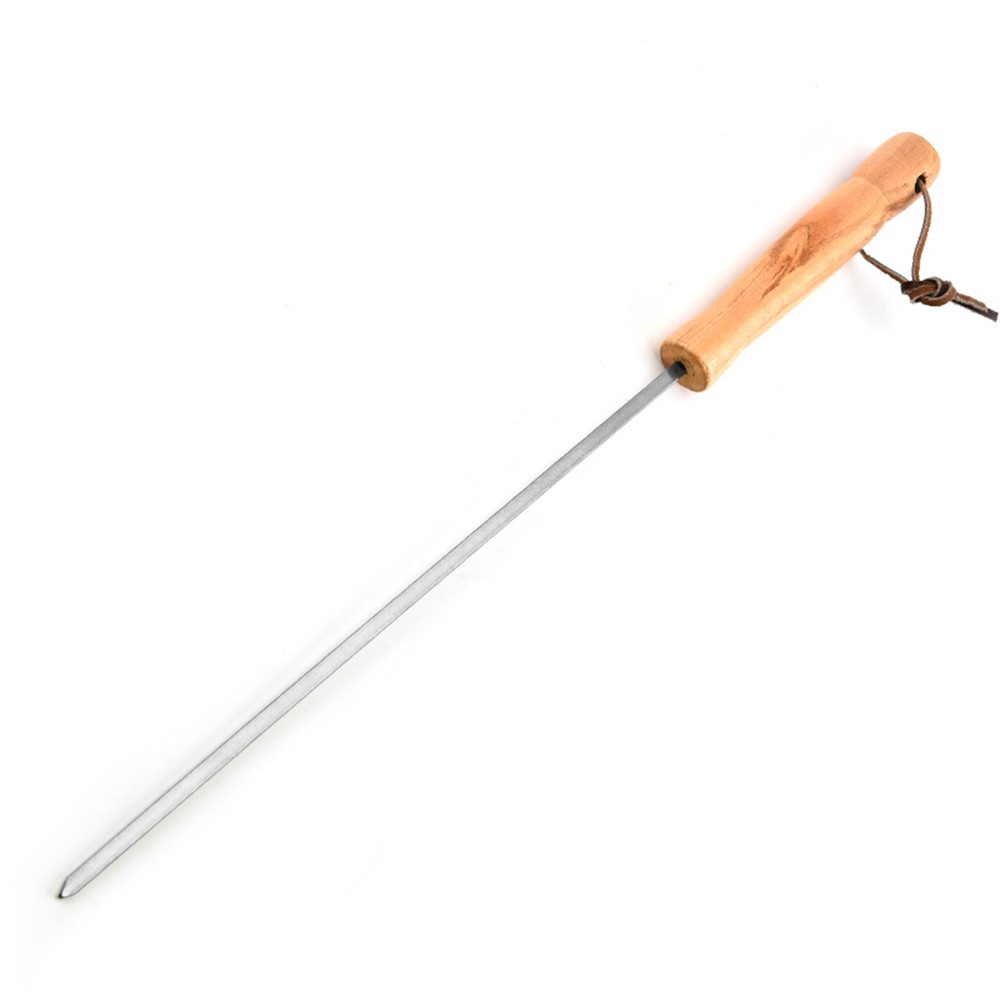La Manija De Madera De Las Herramientas De La Parrilla Del Bbq 10pcs / Set Lleva El Sistema Del Bolso-6