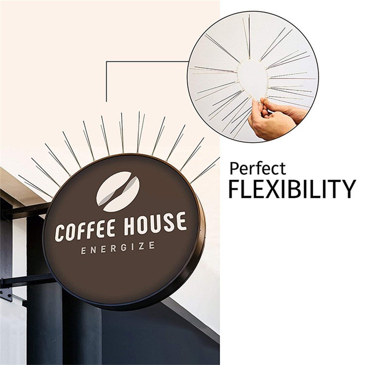 5Pcs/Set Flexible Stainless Steel 50CM Extra-Long Birds Spikes for Balcony, Wall, Flower Pot,-6