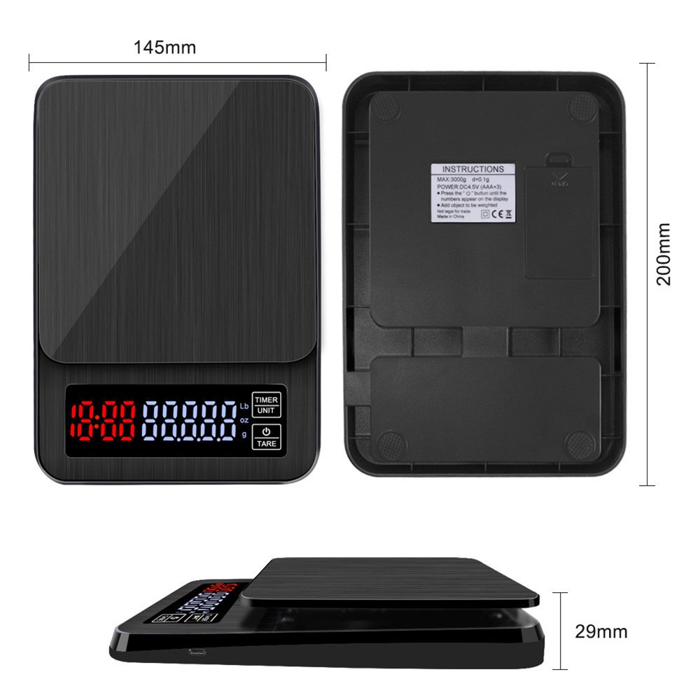 Digital Mini Scale 10kg 0.1g Pocket Electric Weight Grams with LCD Backlit Display-6