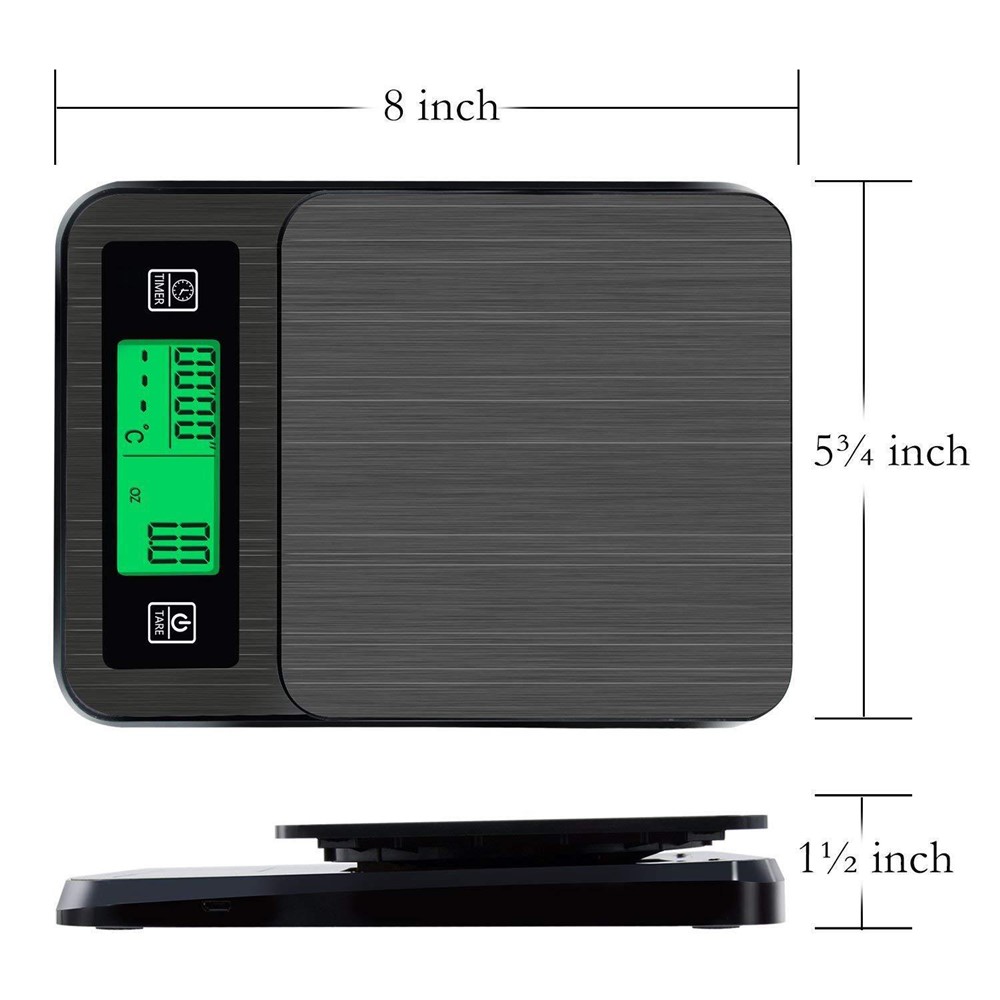 Gramas Elétricas Do Peso Elétrico De Bolso De 3kg De 3kg De 0.1g De Digitas Com Exposição Retroiluminada Do LCD E Sonda De Temperatura-3