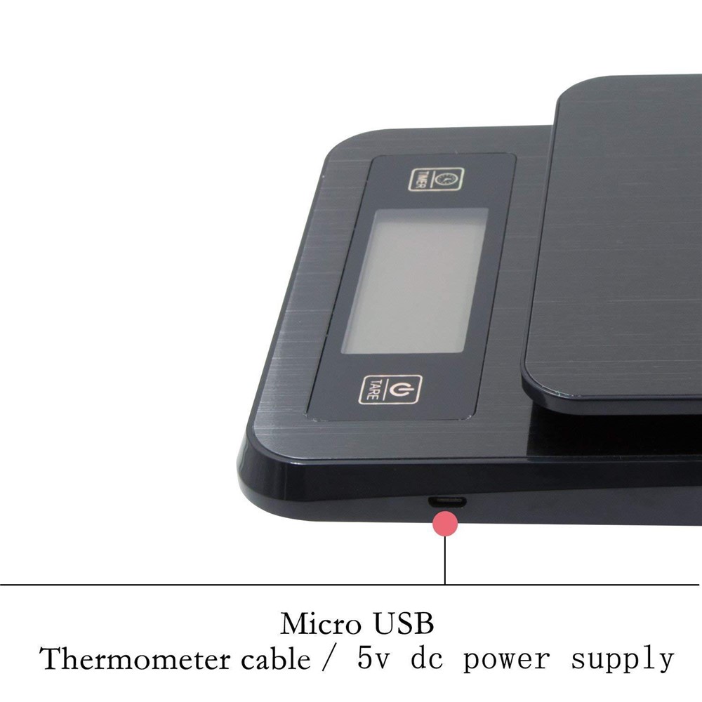 Gramas Elétricas Do Peso Elétrico De Bolso De 3kg De 3kg De 0.1g De Digitas Com Exposição Retroiluminada Do LCD E Sonda De Temperatura-4