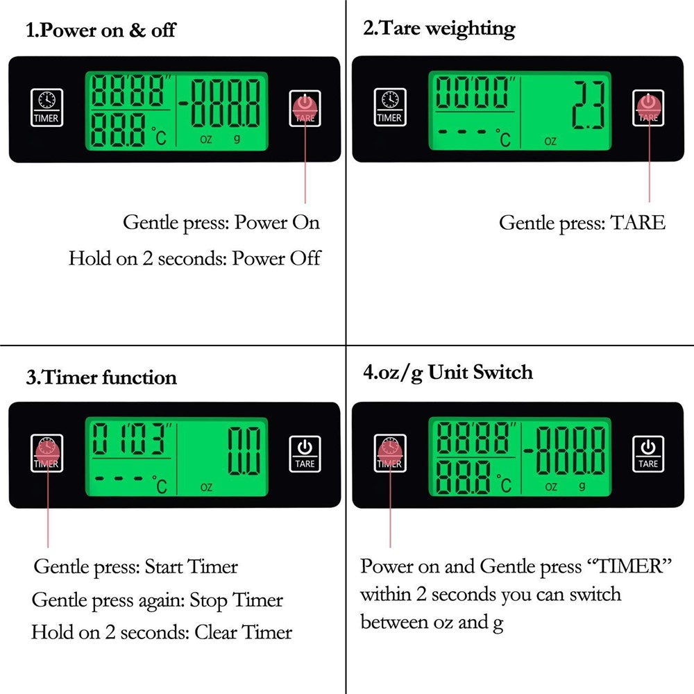 Gramas Elétricas Do Peso Elétrico De Bolso De 3kg De 3kg De 0.1g De Digitas Com Exposição Retroiluminada Do LCD E Sonda De Temperatura-8