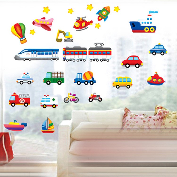Colorful Transports Wall Sticker for Kids Room, Nursery-2