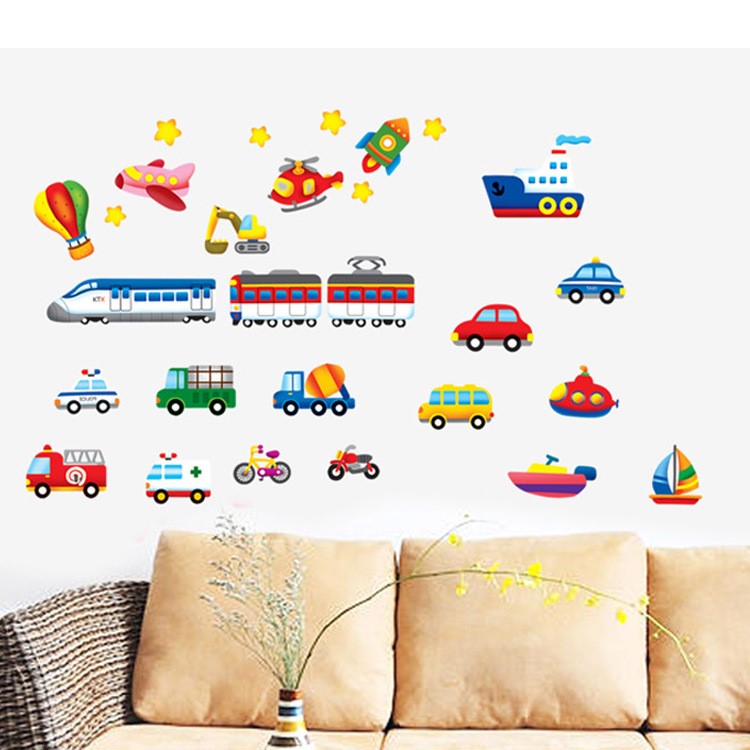 Colorful Transports Wall Sticker for Kids Room, Nursery-3