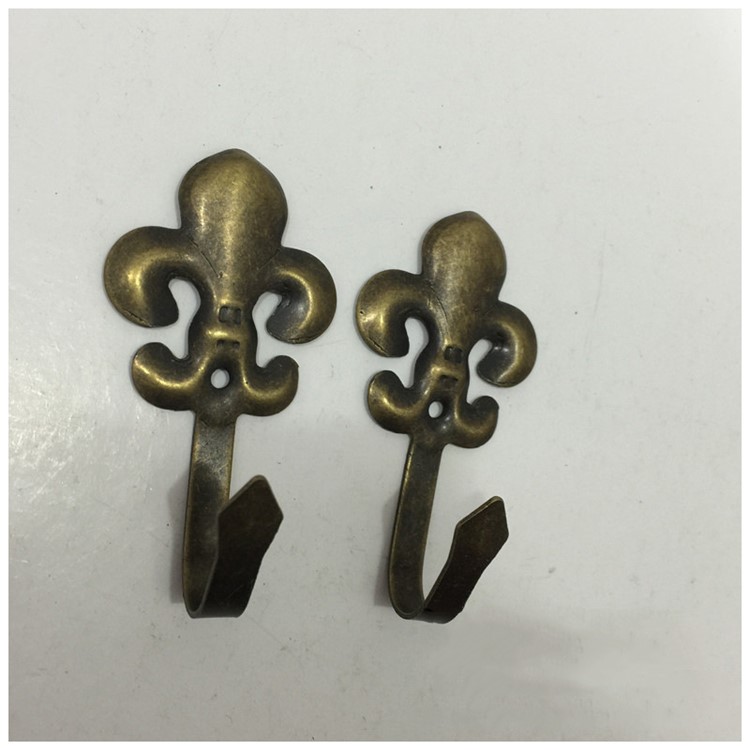 1 Pair Curtain Holdbcak Metal Wall Hooks Tieback - Bronze-1