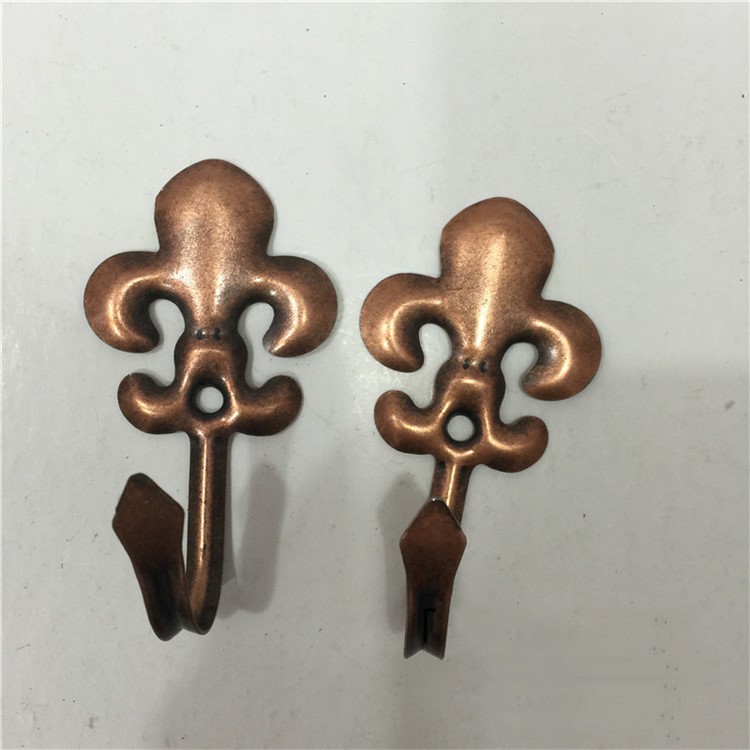 1 Pair Curtain Holdbcak Metal Wall Hooks Tieback - Rose Gold-1