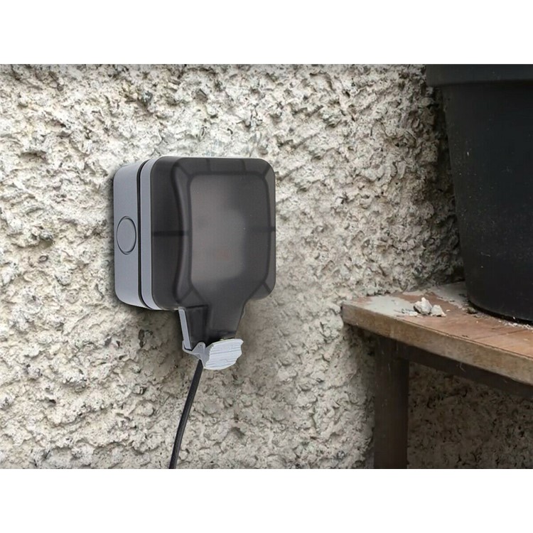 Single Use Outdoor Waterproof Dustproof Storm Switched Socket - UK Plug-8