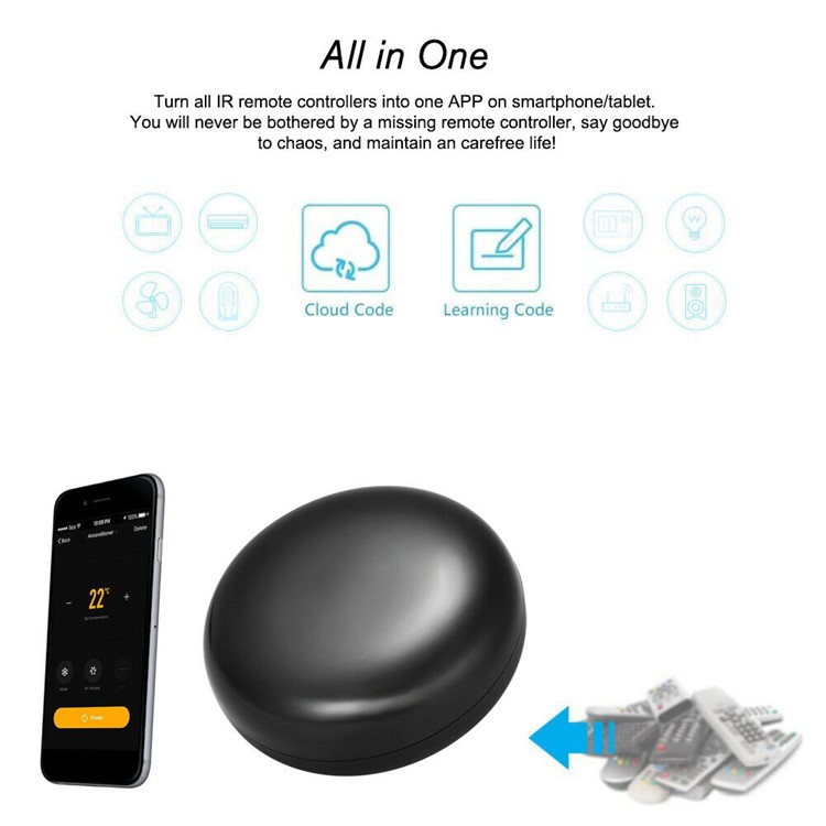 APLICACIÓN WIFI Controlador De Infrarrojos De Control Remoto Por Infrarrojos Para Aire Acondicionado TV-8