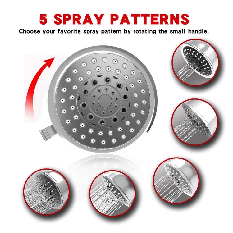 5-way Spraying Shower Head Bathroom High Pressure Saving Water SPA Sprayer-2