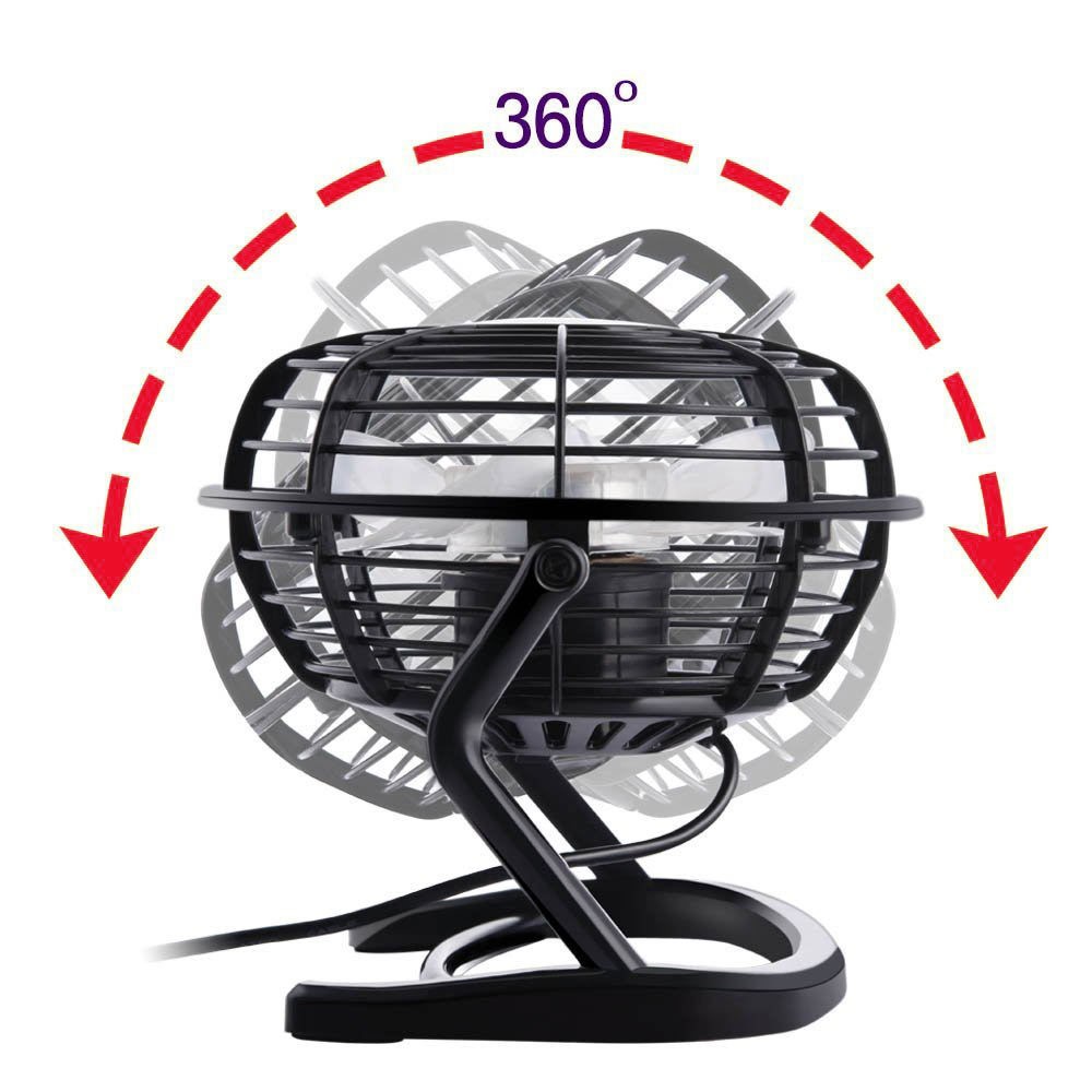 4 inch Mini USB Desk Fan Quiet Cooler Portable Table Fan-10